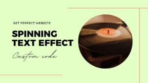 Spinning text animation for Showit