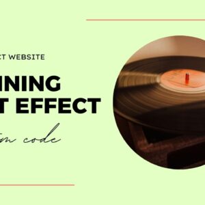 Spinning text animation for Showit